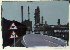 SARAH HOPKINS print - limited edition (1/10) silkscreen print of roadway leading to the 'Chevron'