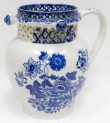 SWANSEA (Cambrian) pottery - puzzle-jug in traditional novelty-form having pierce-work to the