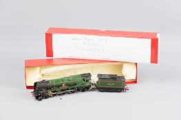 A Hornby Dublo three rail 3235 'West Country Dorchester' with tender in a presentation box with