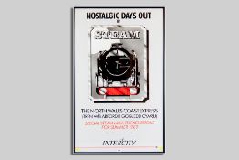 An Intercity Railway poster 'Nostalgic Days Out by Steam, the North Wales Coast Express, Summer