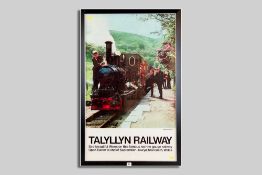 After TERENCE CUNEO colourful double crown poster, Tal-y-Llyn Railway, the Dol Goch Station, a