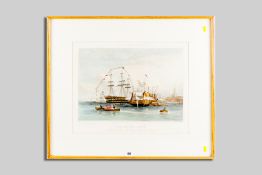 After T S ROBINS coloured print, being plate two of Fores's Marine Sketches - 'The Victory