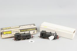 Two Wrenn 0-6-0 W2205 tank locomotives (boxed with instructions), 15 cms long