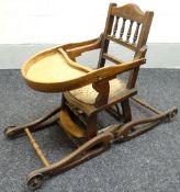 A matamorphic child's high chair (converts to rocker), circa 1885