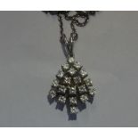 An 18ct white gold and nineteen-diamond ‘Christmas Tree’ shaped pendant