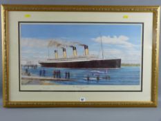 SIMON FISHER coloured limited edition (284/850) print - 'The Olympic Passing Calshot', signed by the