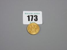 A 1911 gold half sovereign, 4 grms