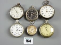 A quantity of vintage pocket watches (some silver)