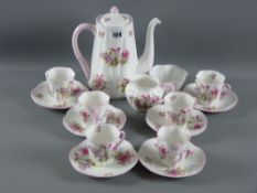 A fifteen piece Shelley china floral decorated coffee service
