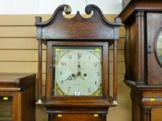 An early 19th Century oak Llanrwst longcase clock (Ysbyty Ifan Family), eight day twin weight