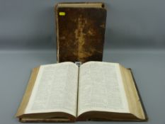 Two leather bound volumes of Johnson's Dictionary of the English Language, printed   London, 1806,