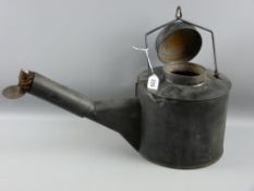 A vintage tinware rail road torch, possibly American, markings evident '4C/1273 A220425/55',