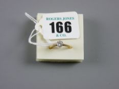 An eighteen carat gold diamond solitaire dress ring, estimate 0.4 carat, 2 grms