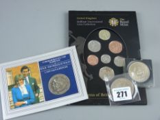 A Royal Mint United Kingdom 'Emblem's of Britain' seven coin set, a Prince Charles and Diana Spencer