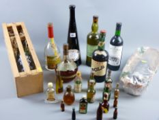 A quantity of bottles of vintage port and liqueurs to include a Churchills Crusted Port bottled in