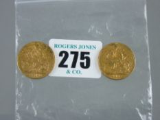 Two Edwardian gold sovereigns - 1905 and 1912