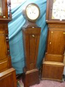 A French mahogany and walnut La Rochelle style longcase clock, painted numbered dial with subsidiary