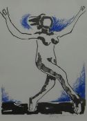 JOSEF HERMAN limited edition (99) lithograph - entitled 'An Exuberant Dancing Girl', signed in
