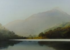 ROB PIERCY coloured limited edition (329/500) print - Llyn Gwynant, signed, 39 x 56 cms