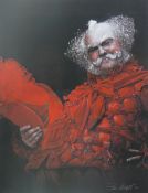 COLIN BITHELL coloured limited edition (17/250) print - Bryn Terfel as Falstaff at Lyric Opera of