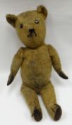 An early-twentieth century English plush teddy-bear, 57cms