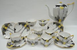 A fifteen-piece Shelley part-tea service in the `Tall Trees` pattern