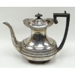 A silver coffee pot with composite handle and knop, Chester 1910, 21ozs gross