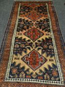 Persian Qushaui tribal rug, 295 x 150 cms