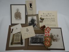 Two Royal Artillery badges together with one RAMC together with a quantity of ephemera including