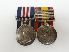 An M.M. and Q.S.A. pair to Sjt. M. McLean, R. Glas Yeo. Consisting of Military Medal George V to