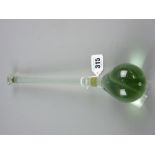 An onion shaped heavy glass stirrer