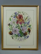 JOHN NASH RA watercolour, oval format - fine still life study of wild flowers, signed, 34 x 28 cms