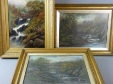 T FAIRFAX oils on board, a pair - River Conwy scenes, signed and entitled, each 39.5 x 54.5 cms