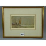 EDWIN HAYES watercolour and pencil - harbour scene with numerous boats and figures, signed and