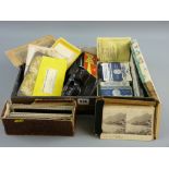 A parcel of stereoscopic slides, nursery rhymes, views etc