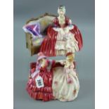 A Royal Doulton figurine 'The Gossips' HN2025, 14 x 20 cms (head to one figure re-glued) and another