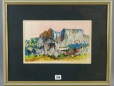 COLIN PALMER pastel - quarry at Minffordd, signed, 37 x 48 cms