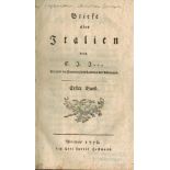 Briefe ueber Italien ; Bd. 1 und 2. Jagemann, Christian Joseph. Weimar 1778 u. 1780. Karton. Nicht