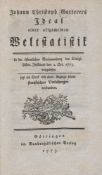Johann Christoph Gatterers Ideal einer allgemeinen Weltstatistik Göttingen, 1773. Karton. Nicht