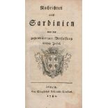 Nachrichten aus Sardinien von der gegenwaertigen Verfassung dieser Insel. Joseph Fues,Leipzig, 1780.