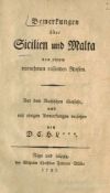 Bemerkungen über Sicilien und Malta von einem vornehmen reisenden Russen. Riga und Leipzig, 1793.
