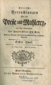 Kritische Betrachtungen über die Poesie und Mahlerey ; Theil 1 und Theil 2. Jean Baptiste du Bos.