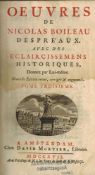 Oeuvres De Nicolas Boileau Despréaux. Avec des Eclair Cissemens Historiques. Theil 3 u. 4.
