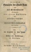 Neuestes Gemälde der Stadt Rom und des Kirchenstaates überhaupt.....Lübek 1793. Nicht kollationiert.