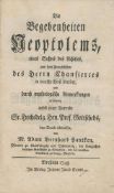 Die Begebenheiten Neoptolems, eines Sohns des Achilles... 1749 Chansierges, M. Breslau 1749. Karton.