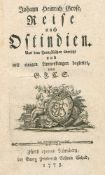 Reise nach Ostindien. Grose, Johann Heinrich. Fürth ohnweit Nürnberg 1775.Anhang: Kleiner Beytrag