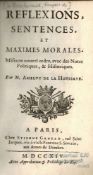 Réflexions, Sentences Et Maximes Morales. Francois de La Rochefoucauld, Paris, 1714. Leder. Nicht