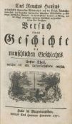 Versuch einer Geschichte des menschlichen Geschlechts. Carl Renatus Hausens ...1. Theil Halle im