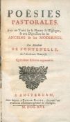 Poësies pastorales...Anciens & les Modernes. Bernard Le Bovier de Fontenelle. Amsterdam, 1716.