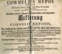 Cornelius Nepos De Vita Excellentium Imperatorium... Deutliche und nach dem Begriff der Jugend